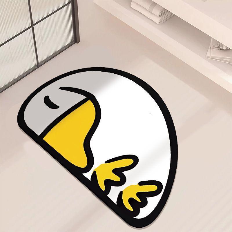 Badezimmerbodenmatte, saugfähiges Diatomeenkissen, Badezimmer-WC, Haushaltstür, rutschfeste schnell trocknende Fußmatte, Teppich