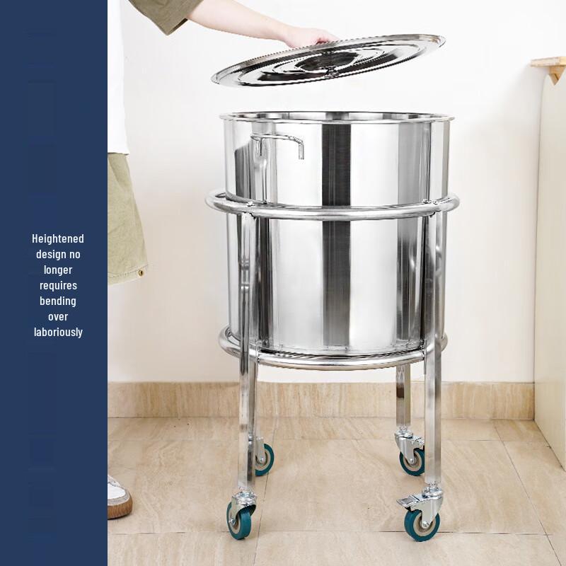 FengZhi Heavy-Duty Stainless Steel Pot Trolley with Wheels