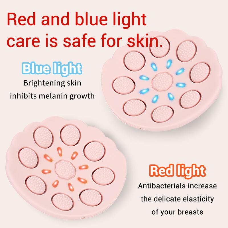 Smart Chest Massager & Enhancer for Breast , Care, and Shapin Red Light Therapy + Heat + Vibration for Firm & Plump Curves