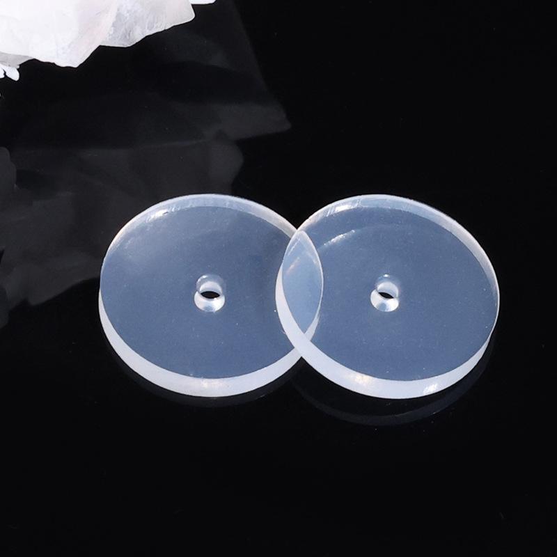 50Pcs Silicone Earring Stopper for Piercings Clear Discs Stabilizer Pads for Droopy Ears Heavy Earring Non Pull Support Patches