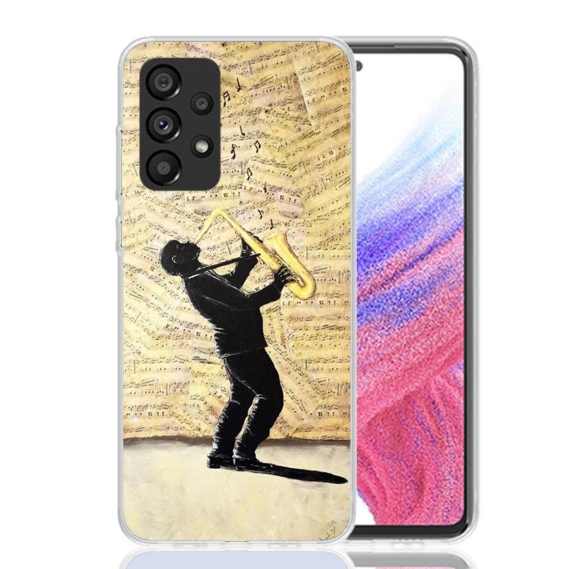 Music Saxophone Instrument Phone Case for Samsung Galaxy A17 A16 A15 A14 A13 A57 A56 A55 A54 A53 A37 A36 A35 A34 A33 A26 A25 A24