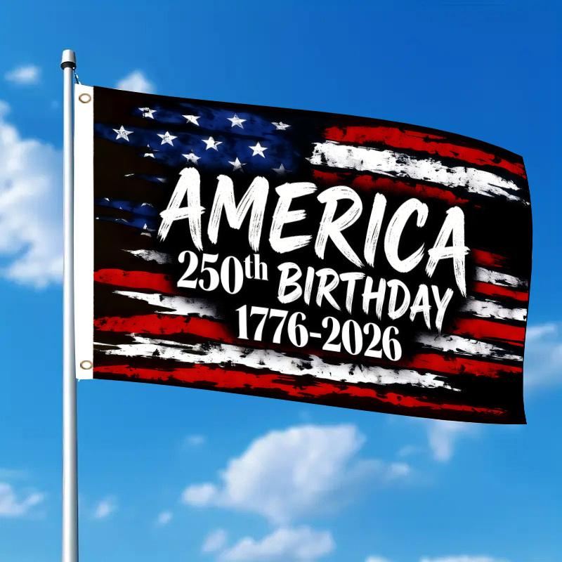 2D Flat - 2D Flat - 1pc for The 250Th Anniversary of America, Celebrating Its 250Th Birthday from 1776 to 2026. This Design Features a 2D Flat Print f