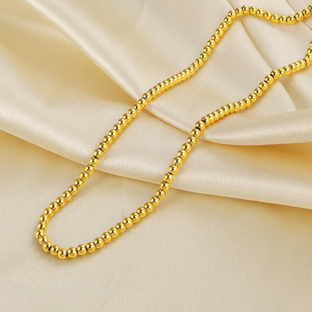 Titanium Steel Bead Bracelet Oriental Charm Golden Hand Chain Exquisite Gold-plated Necklace Daily