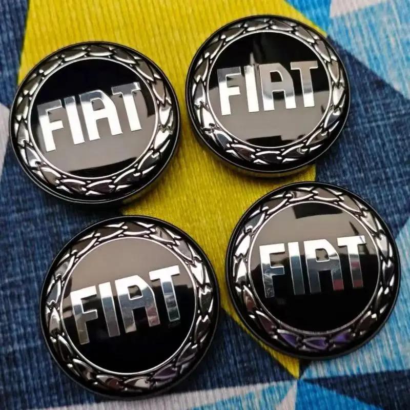 4PCS 60mm Car Wheel Hub Cover Emblem Sticker Accessory For Fiat Abarth 500 Tipo FR Panda Argo Freemont Viaggio Bravo Punto Doblo