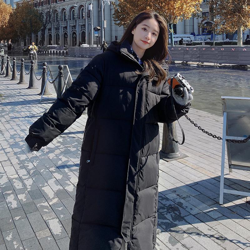 Winter jacket long over-the-knee cotton jacket women's 2025 new padded jacket plus-size couple Korean version of cotton jacket