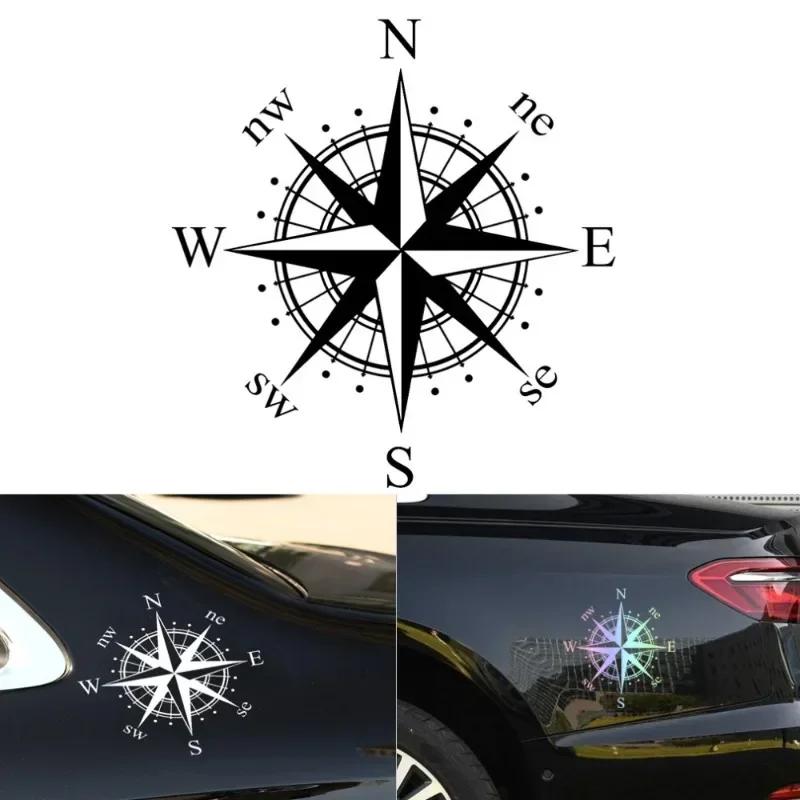 Car Stickers Universal Navigation Compass Car Stickers Vinyl Decal Motorcycle Decoration Auto Exterior Accessories