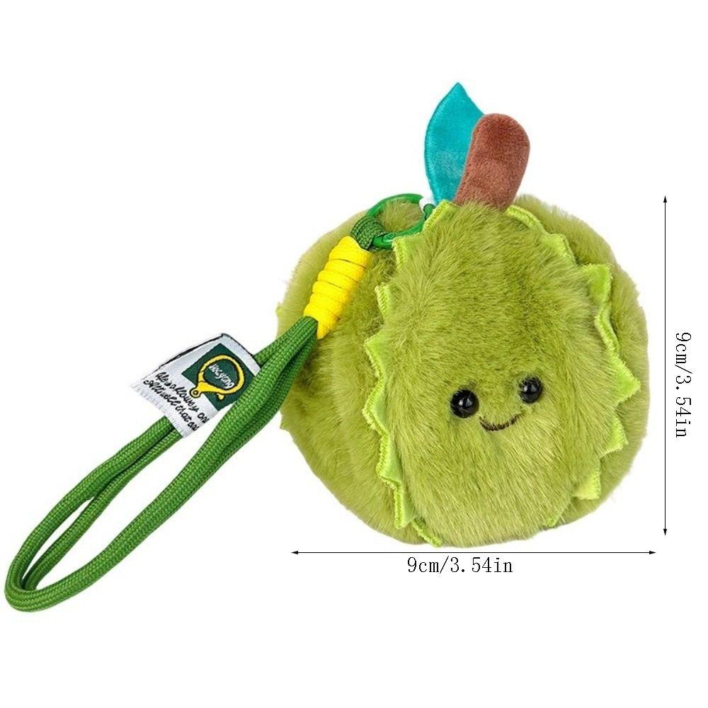 Soft Filled Orange Plush Keychain Furry Texture Simulation Food Toy Backpack Decor