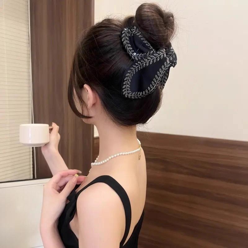 1Pc Strong Hold Hair Claw Clip for Thick Hair – Large Non-Slip Acrylic Jaw Clip, Retro Rhinestone Hair Accessory for Women