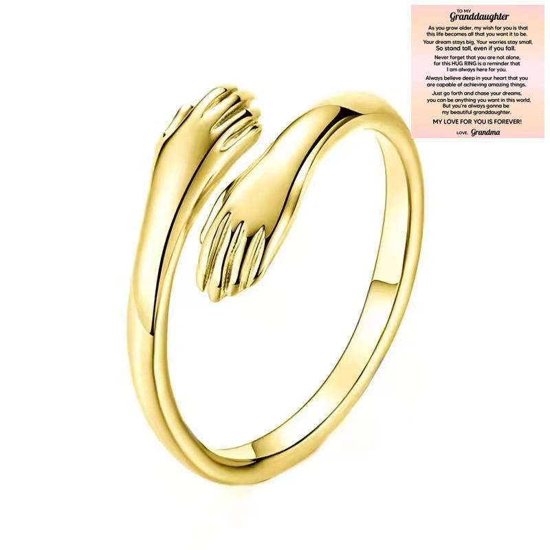 2026 Love Hug Couple Ring Jane Eyre Fashion Hug Ring Open Couple Ring Resizable