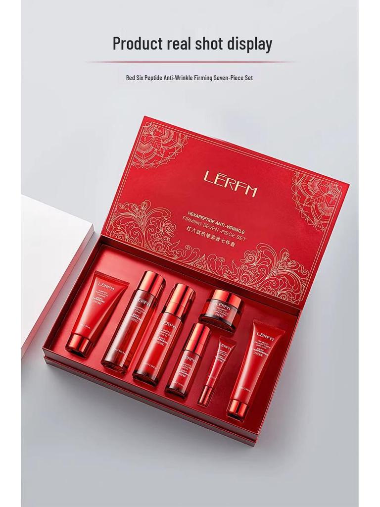 Red Peony Skincare Gift Set: Anti-Wrinkle, Hydrating & Firming Lotion Box for Salon-Quality Beauty.