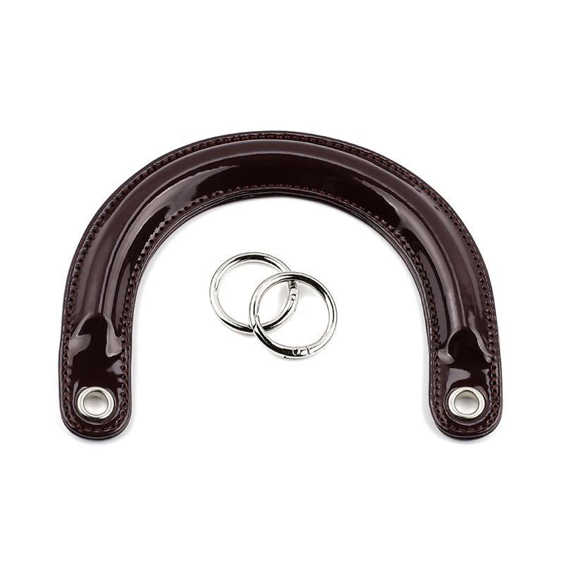 1Pc The New Product Is Suitable for Princess Diana Bag Strap, Arched Bag Strap U-shaped Handle Patent Leather Curved Pu Bag Strap