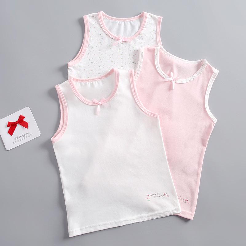 Girls' Pure Cotton Sleeveless Summer Vest