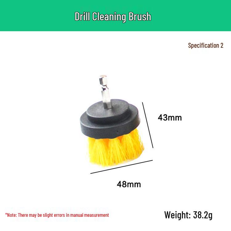 Electric Drill Brush Set: Household Bathroom & Floor Cleaning with Bristle Brush & Sponge Scouring Pad.