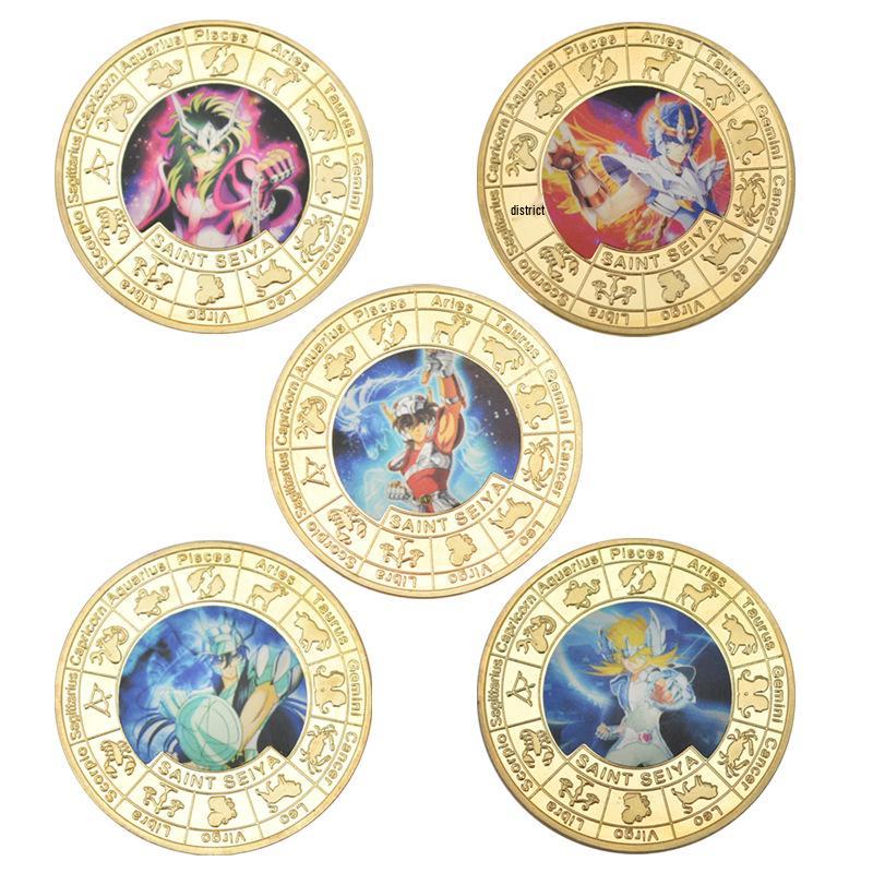 Saint Seiya Die-cast Metal Commemorative Coin Badge Gift