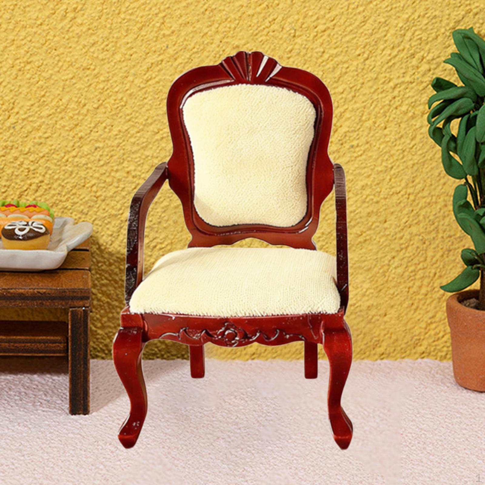 

1/12 Scale Miniature Furniture Chair Dollhouse Handmade,Tiny Model for Life Scene