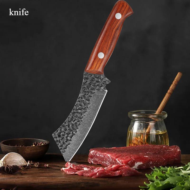 4pcs Boning Knife Sharp Multi-functional Stainless Steel Kitchen Knife Set Household Dividing Pork Meat Cleaver Boning Knife Fruit Knife