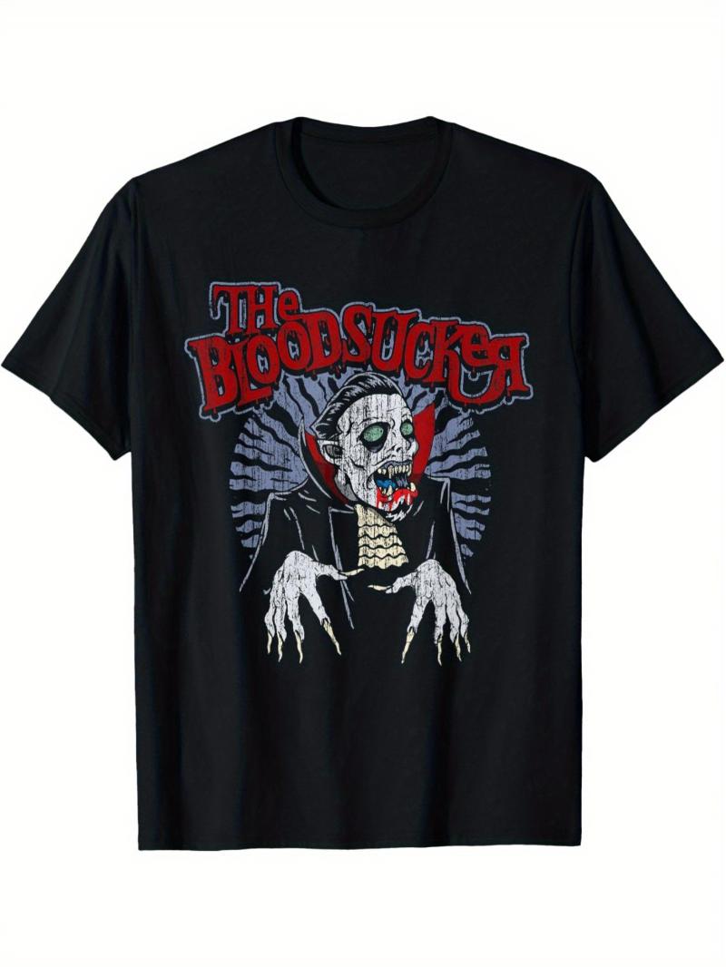 

Unisexs Psychological Horror Punk Rock Tshirt Vampire Devil Style Loose fit Gothic Music Tshirt S