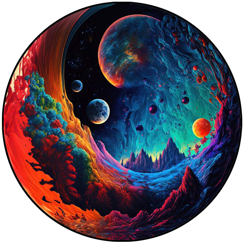 Colorful Dream Starry Sky Wooden Jigsaw Puzzle - DIY Intelligent Toy for Kids Adults - Perfect for Christmas Halloween Birthda