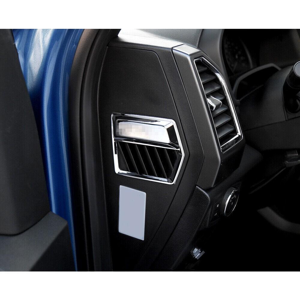 For Ford F150 2015-2020 Chrome Car Inner Side Air Vent Outlet Cover Trim 2PCS