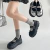 Fashion Versatile Black Retro Thick-soled Shallow Mouth Small Leather Shoes Single Shoes Women's Summer 2026 New Height-increasing Mary Jane Shoes