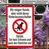 2D Flat Vintage German "No Dog Poop" Metal Sign - Rustic Wall Decor for Home & Garden, Durable Indoor/Outdoor Use, Perfect for Beer Enthusiasts, Dog