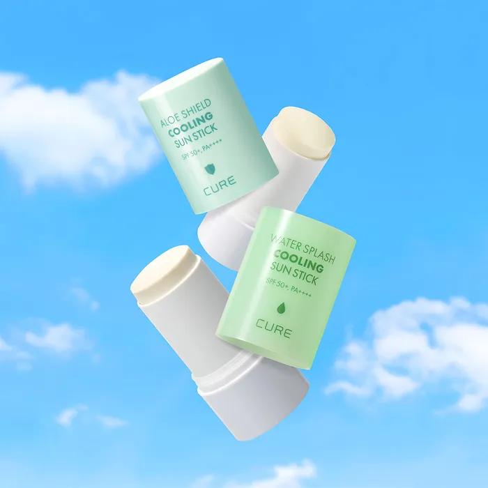 [Kim Jungmoon Aloe] Cure Water Splash Cooling Sun Stick 23g + Shield Cooling Sun Stick 23g