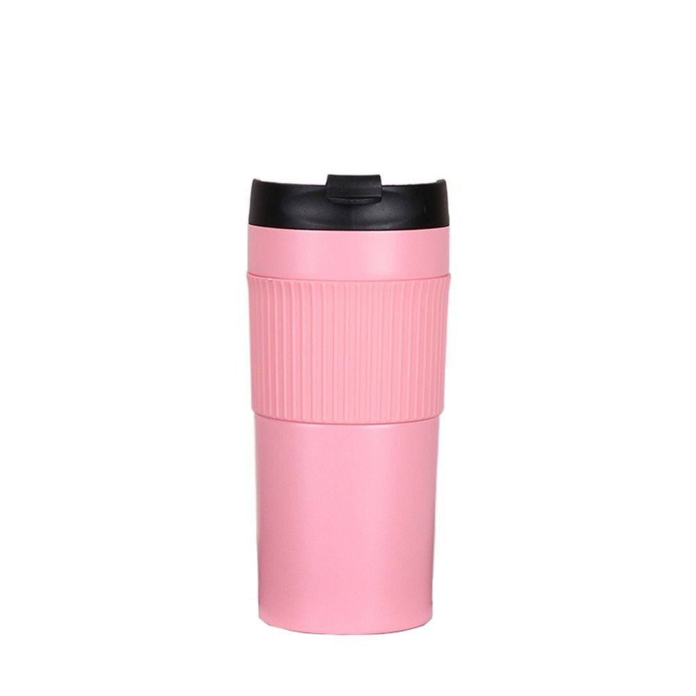 

Spill Proof Travel Coffee Mug Seal Lid Tea Press Tumbler Cold Brew Coffee Maker Camping розовый