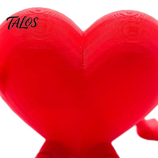 Desktop Rose Decor Heart Ornament, 3D Printed Red Pen Holder Storage Ornament with Movable Joints, Figure for Valentine Day