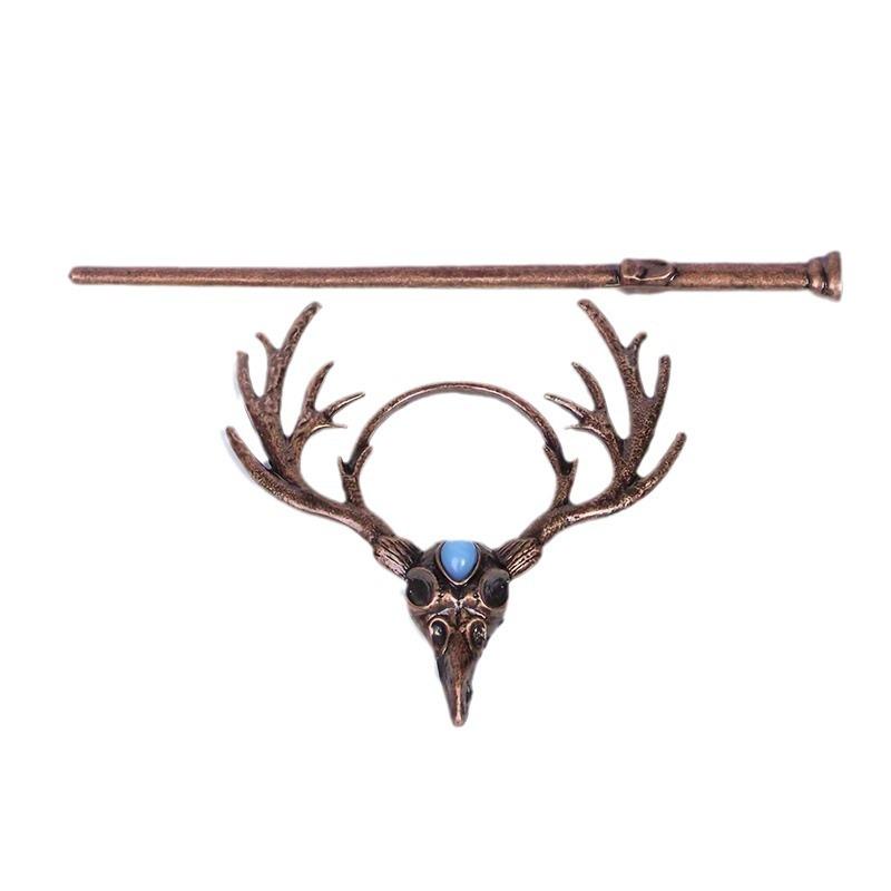 Deer Antler Crow Hairpin Hair Stick Retro Women's Headdress Hair Accessory