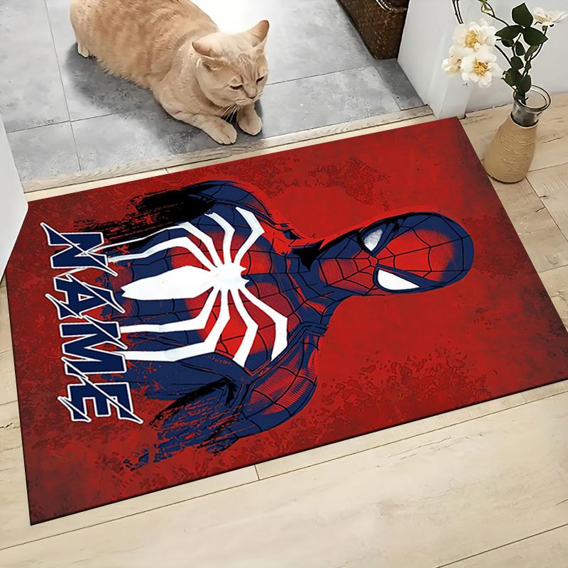 Custom Name "Spiderman Urban Adventure" Carpet Rug Customizable Soft Washable Anti-Slip Home Living Room Sofa Mats Personalized Rug. 09096