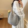 Classic Summer Beach Women Shoulder Bag Versatile Straw Woven Tote Bag Large Capacity Shopper Commuting Bags Handbag and Purse