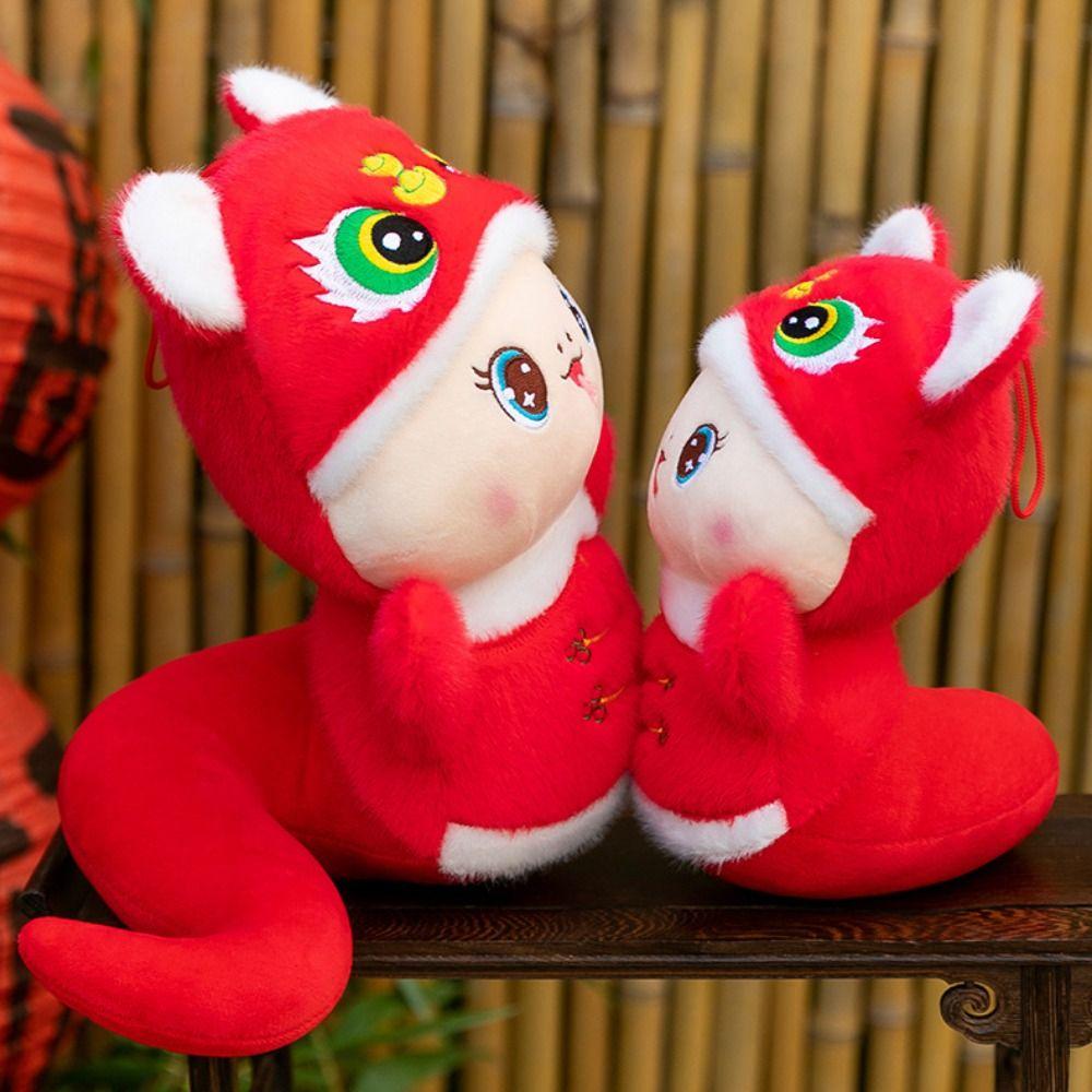 The God of Wealth Wealth Snake Year Mascot Toy Chinese Style Lucky Snake Doll Plushies  Children