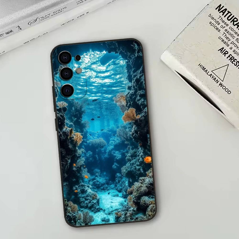 The Underwater World Texture   Phone Case Black Silicone Soft For Samsung S25,S24,S21,S22,S23,S30,Ultra,S20,Plus,Fe,Lite