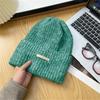 Japanese Style Beanie Hats Patch Design Ski Cap Fashion Ear Protection Pullover Hat  for Women Men