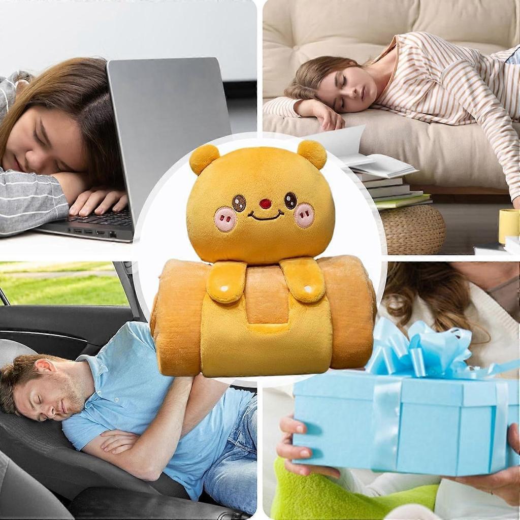 CAPYBARA Sac de couchage Couverture Capybara, Tapis Chambre d'enfant, Oreiller de Voyage pour Enfants, Matière Douce, Design Mignon