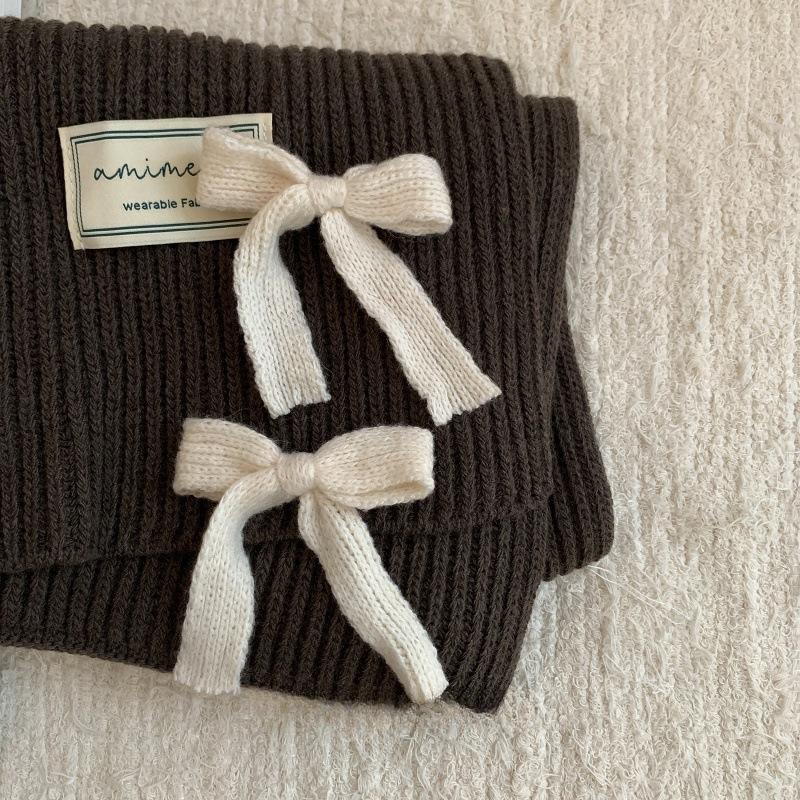 2Pcs/set Korean Winter Knit Bow Hair Clip Fashion Crochet Barrettes for Schoolgirl Cute Hair Accessories All-Match Headwear