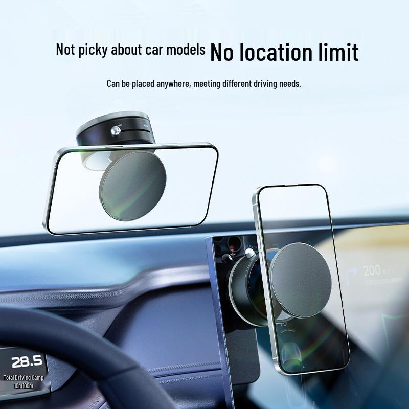 Magnetic 360° Rotating Car Phone Holder with Suction Mount
