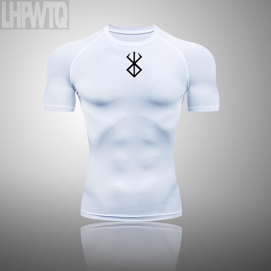 Men Short Sleeve T Shirt Compression Tights Men Fitness Running T-Shirt Breathable Sport Set Rashgard Gym Clothing