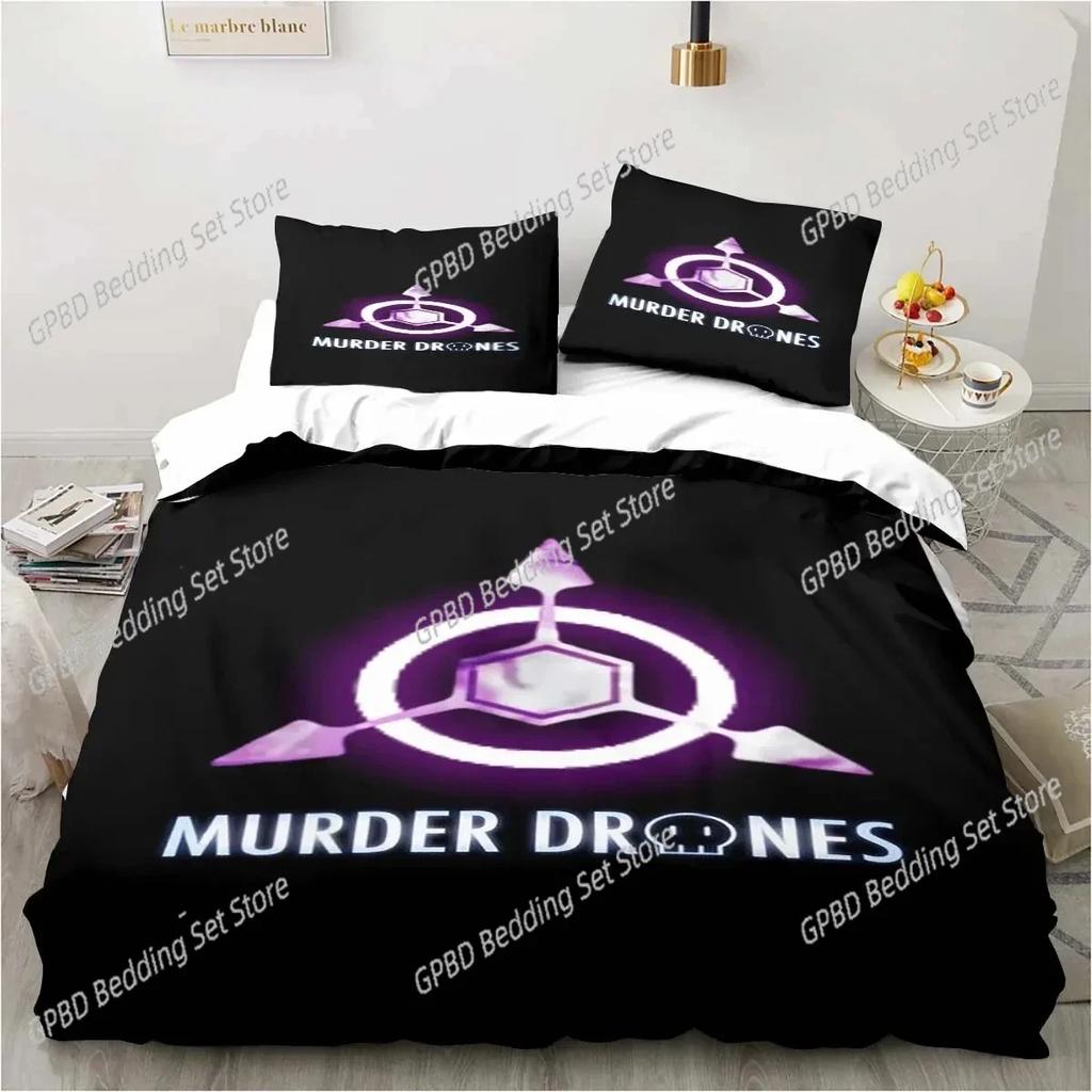 Murder-Drones Cartoon 3D NEW Duvet Cover Pillowcase Bedding Set Adult Boy Girl Bedroom Decoration Children Single Double Large