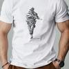 Men Military T-Shirt Soldier Graphic Tee with Armed Figure Design Lightweight Breathable Fabric for Army