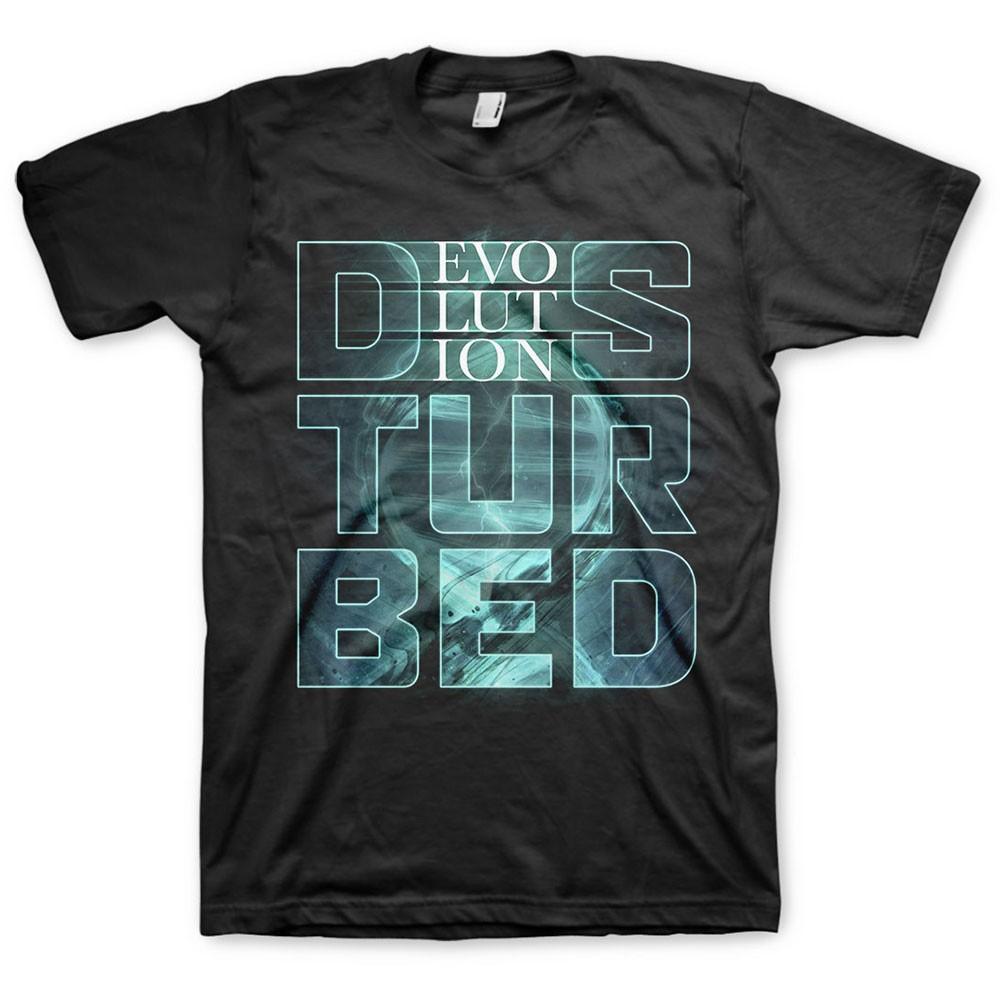 Men s Disturbed Evolution T-shirt Small Black 3XL