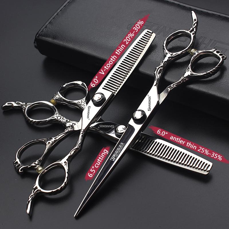 Hairdressing Cutting Scissors Hair Styling Tools 6/6.5/7 inch Salon Scissors Set 440C Barber Shears 10 25 40 50 Thinning Rate