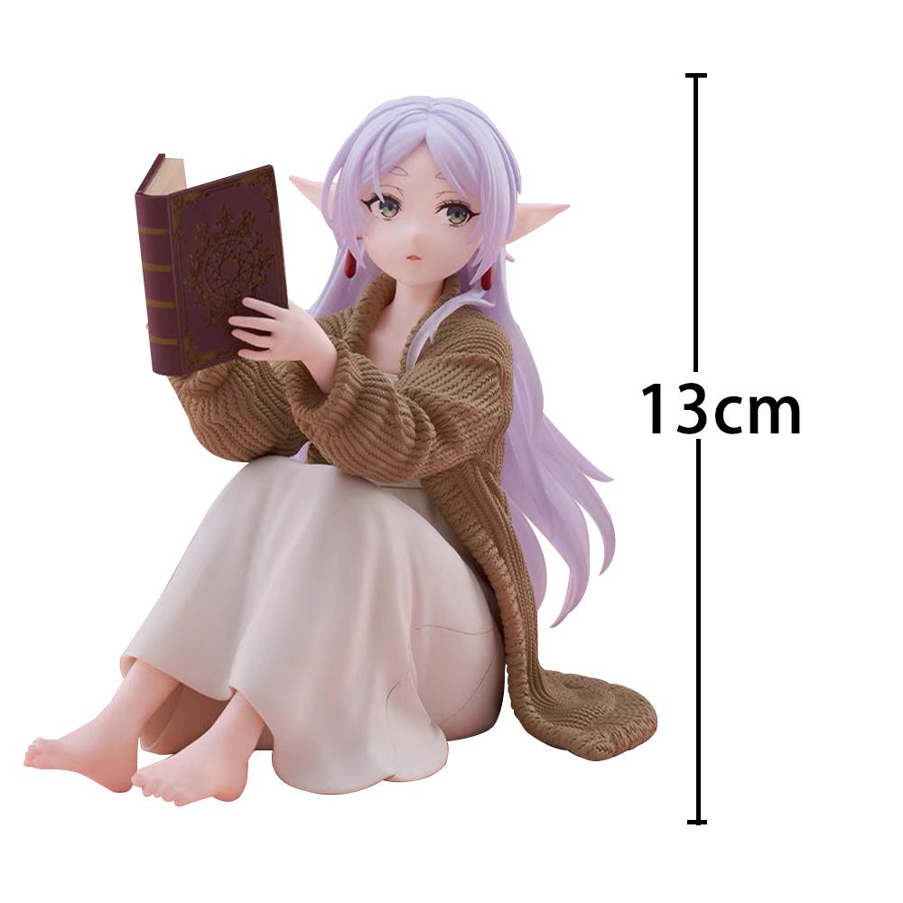 Anime Frieren Figure Sitting Pose Action Figure Beauty Cute Girl PVC model desktop ornaments Collection child toy Gifts 13cm