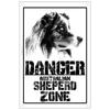 Danger Australian Shepherd Zones Plate Sign X Inch Metal  Watch the Dog  Vintage Home Kitchen Outdoor Wall Decor