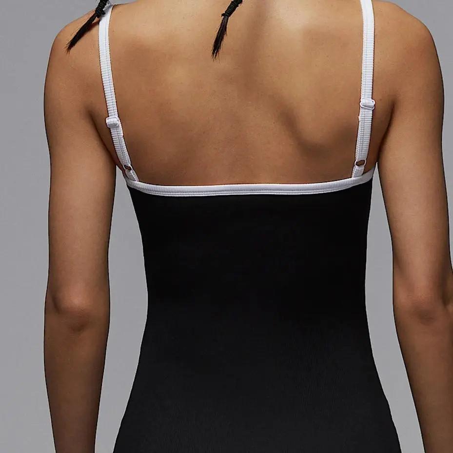Jordan Solid Colour Sleeveless Halter Dress Women's Black