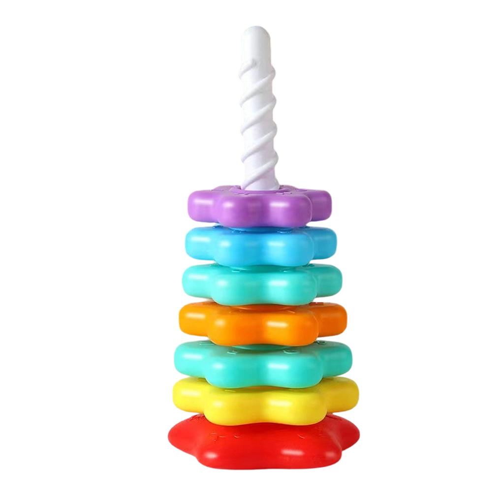 Stacking Ring Toy for Toddlers Early Learning Educational Baby Toy Developmental Skills Building and Hand Eye Coordination Activity