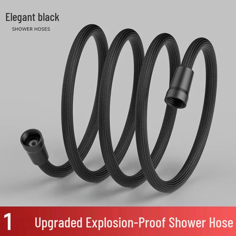 Universal Nylon Braided Anti-Tangle Shower Hose, High Flow, Hot/Cold, Explosion-Proof.