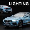 2024 New Similation 1:24 BMW M8 Supercar Alloy Car Model Sound and Light Pull Back Die Cast Children's Toy Collectibles Birthday Gift