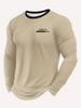 Vintage Men's Long Sleeve T-Shirt Streaks Print Top Spring Fall T-Shirt for Men 3D Striped Print Oversized Streetwear Clothing