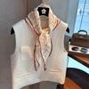 Trend versatile small fragrance style versatile floral triangle scarf stacked on top of niche sunshade scarf silk scarf accessories silk scarf